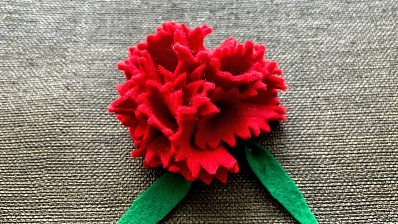 母の日に 簡単 100均フェルトでカーネーション Sunny S Life お気にいりと暮らす毎日